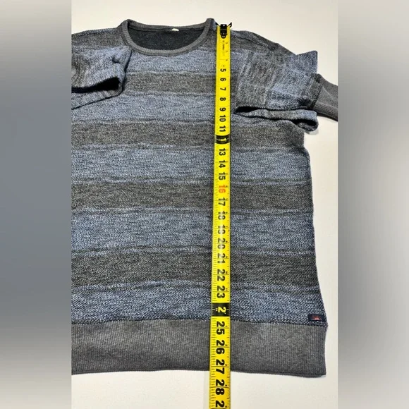Faherty Men’s Sweater Size XLG Blue/Gray Stripe - Picture 6 of 6